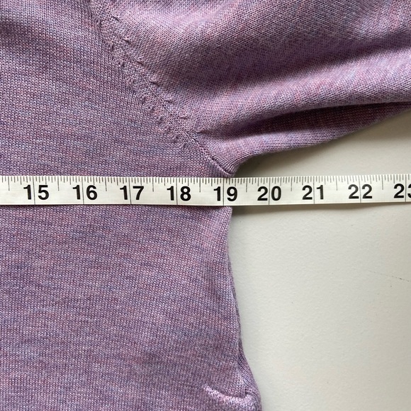 NWOT Foil Sweater Wool Blend Purple Layered Shirt S Oversized Old Money Preppy - Picture 10 of 11